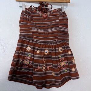 altar'd state Boho Embroidered Mirrored Halter Top size S